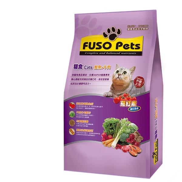 Fuso Pets Thức ăn cho mèo vị cá hồi và thịt bò - FS302